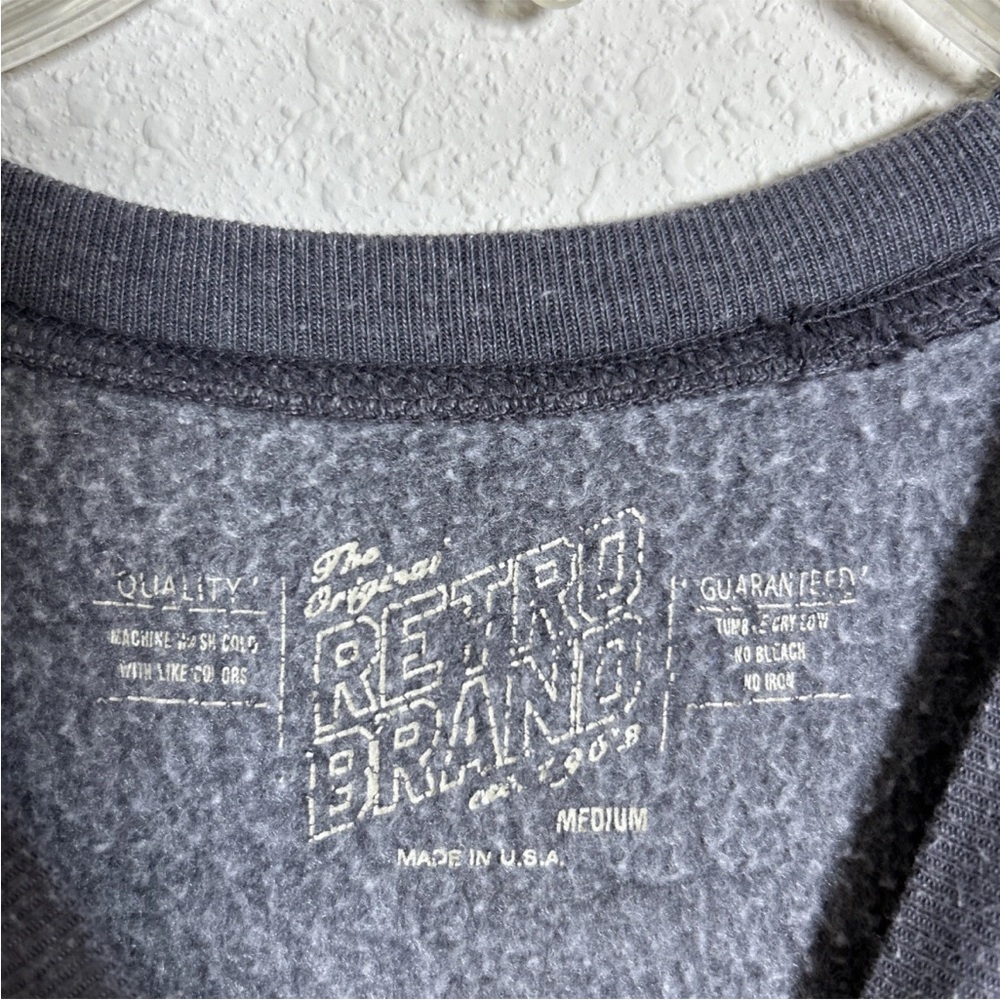 UNC Charlotte 49ers Retro Brand Gray Crew Neck Fleece Sweatshirt Men's Medium - Picture 4 of 12